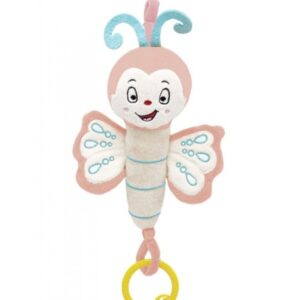 Jucarie de plus cu vibratii BabyJem Fluture Roz