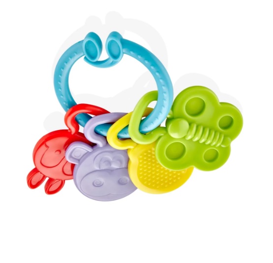 Jucarie dentitie BabyJem Rattle Teether Albastra