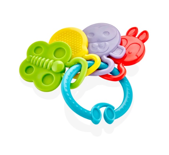 Jucarie dentitie BabyJem Rattle Teether Albastra