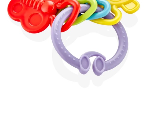 Jucarie dentitie BabyJem Rattle Teether Violet