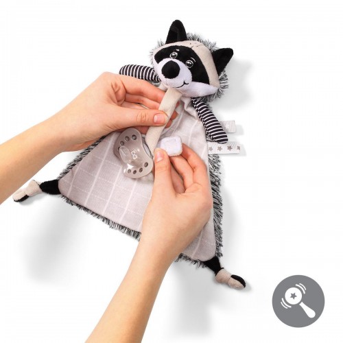 Jucarie moale pentru suzeta RACOON ROCHY