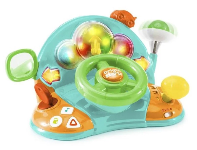 Jucarie multifunctionala cu volan Bright Starts Lights & Colors Driver