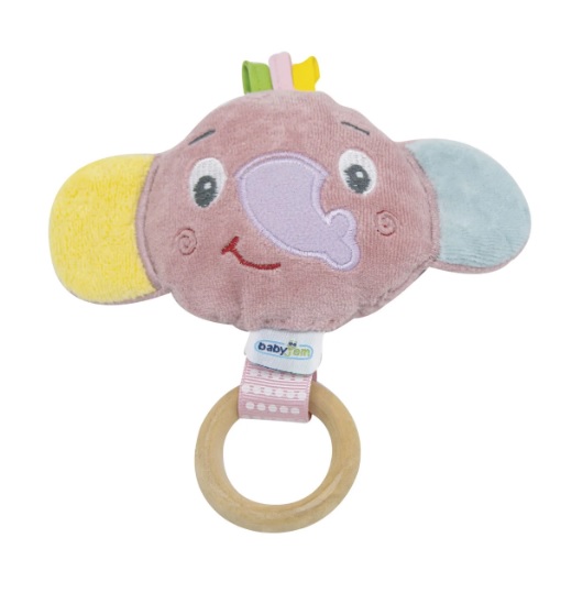 Jucarie pentru bebelusi BabyJem Elephant Toy Roz