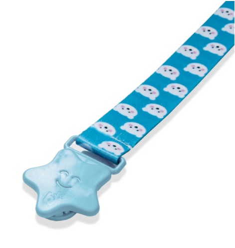 Lantisor pentru suzeta din material textil BabyJem Albastru