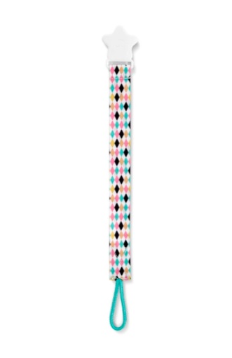 Lantisor pentru suzeta din material textil BabyJem Multicolor