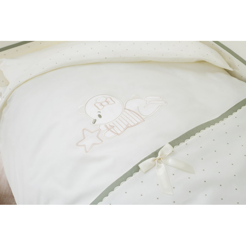 Lenjerie de pat pentru copii Perina Le petit bebe (PB3-01.1) Olive - imagine 2