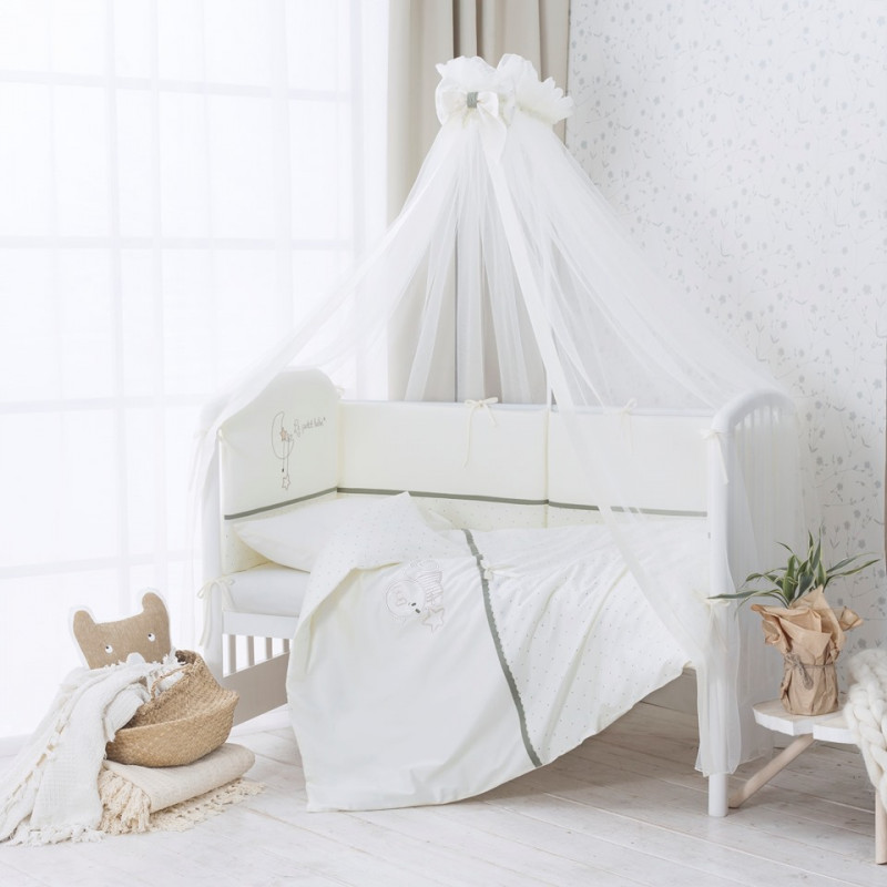 Lenjerie de pat pentru copii Perina Le petit bebe (PB3-01.1) Olive - imagine 3
