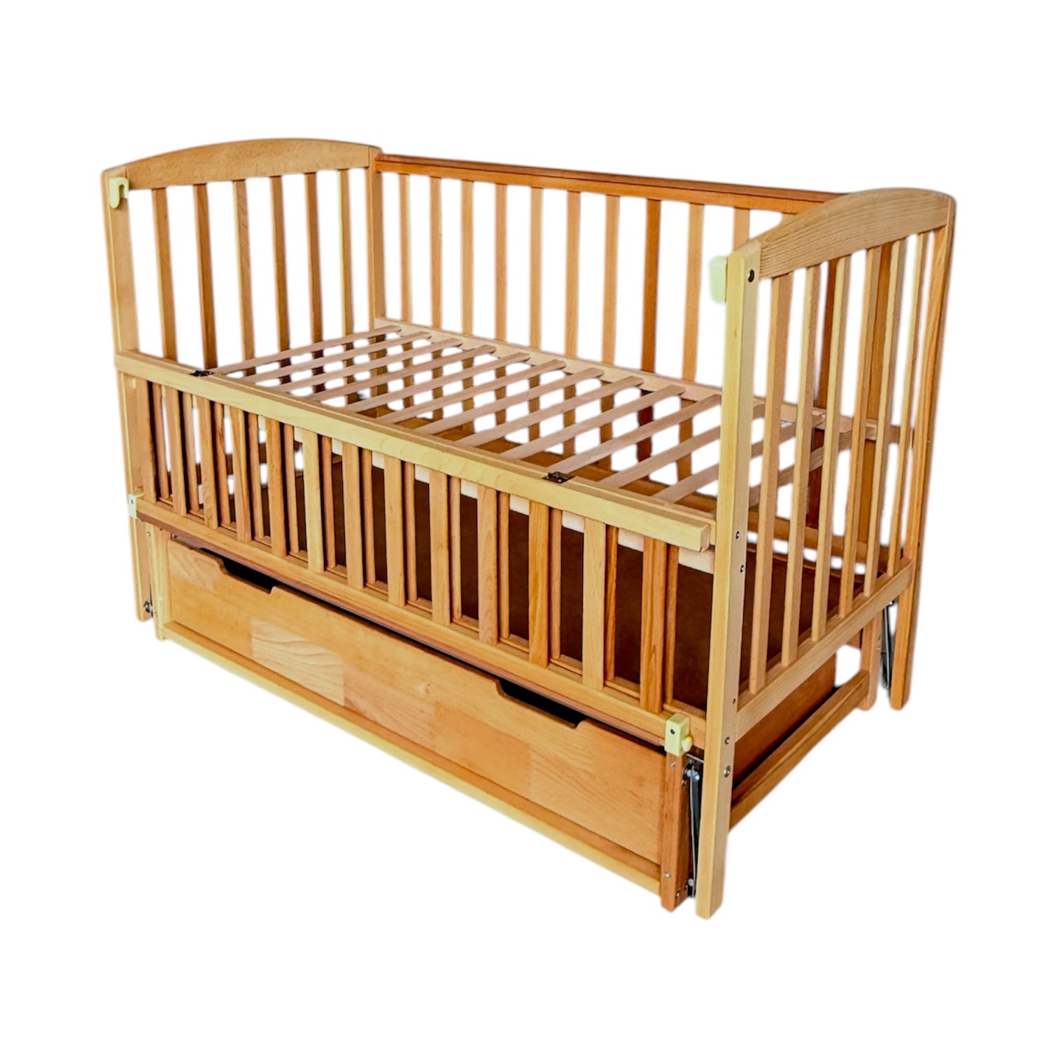 Pătuţ Goydalka VALERI PREMIUM TRANSVERSAL (1В220-2) Natural cu sertar