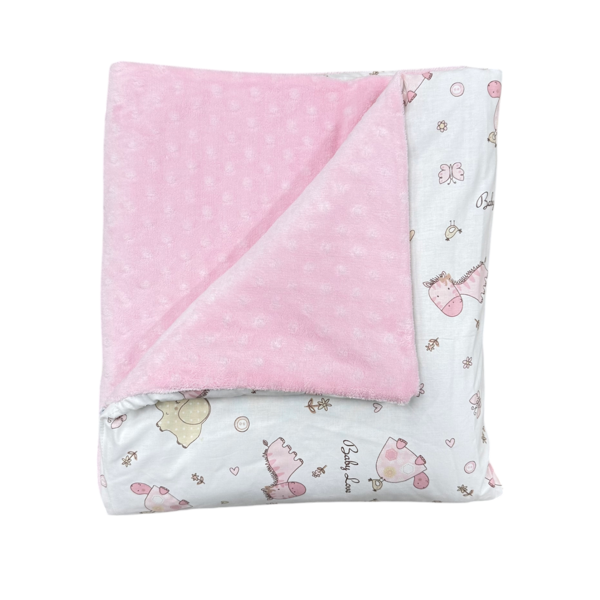 Plapuma cu husa Pink friends/minki Pink 100*80 cm ES