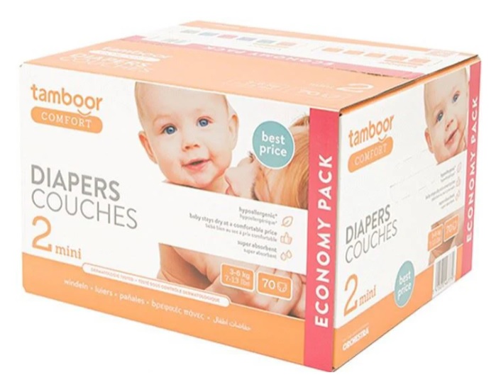 Scutece Tamboor Mini Comfort Mega Box marimea 2 (3-6 kg)