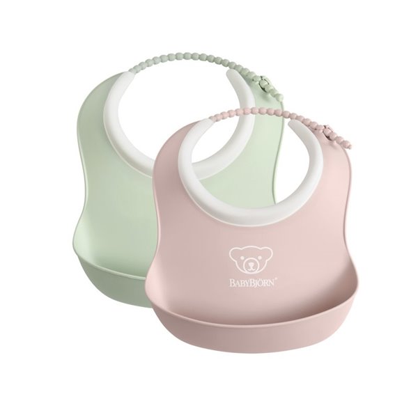 Set 2 bavete BabyBjorn Powder GreenPowder Pink