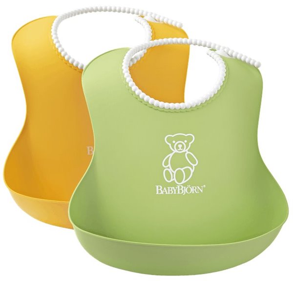 Set 2 bavete BabyBjorn Soft Bib GreenYellow
