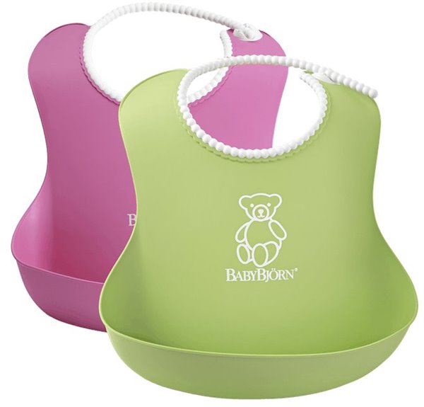 Set 2 bavete BabyBjorn Soft Bib PinkGreen