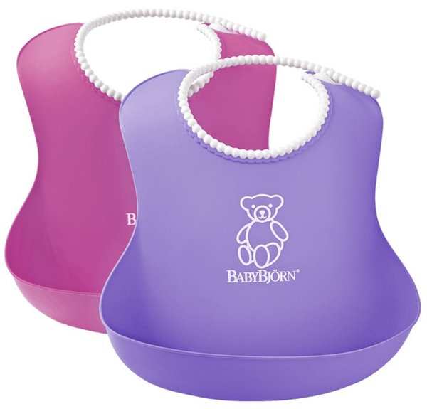 Set 2 bavete BabyBjorn Soft Bib PinkPurple