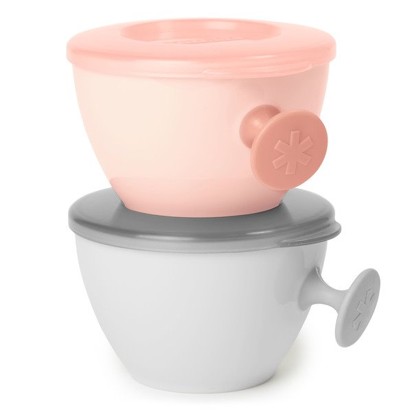 Set 2 boluri ergonomice Skip Hop Soft Gri + Coral