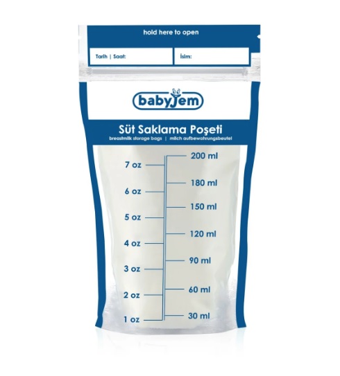 Set 25 pungi pentru stocarea laptelui matern BabyJem