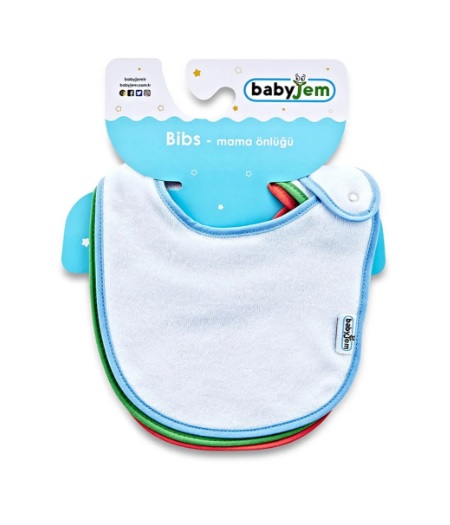 Set 3 bavete din bumbac cu capse BabyJem Boy