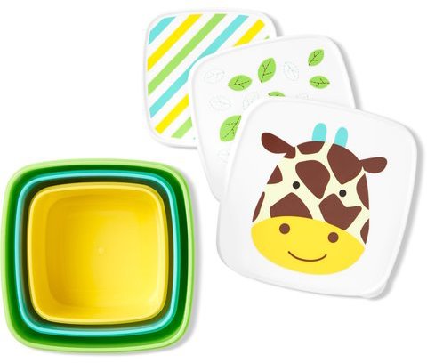 Set 3 cutii pentru pranz Skip Hop Zoo Girafa