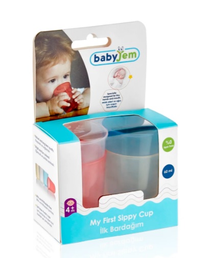Set 4 pahare BabyJem My First Cup Rainbow