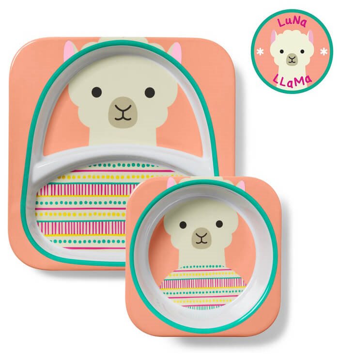Set Farfurie si Bol Skip Hop Zoo Lama