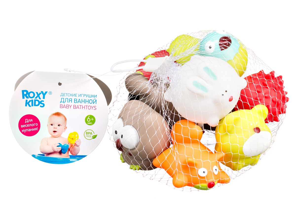 Set de jucarii de baie Roxy Kids Locuitorii pădurii (9 buc.) (RRT-823-2)