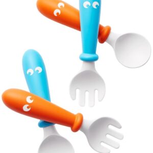 Set lingurite si furculite BabyBjorn OrangeTurquoise