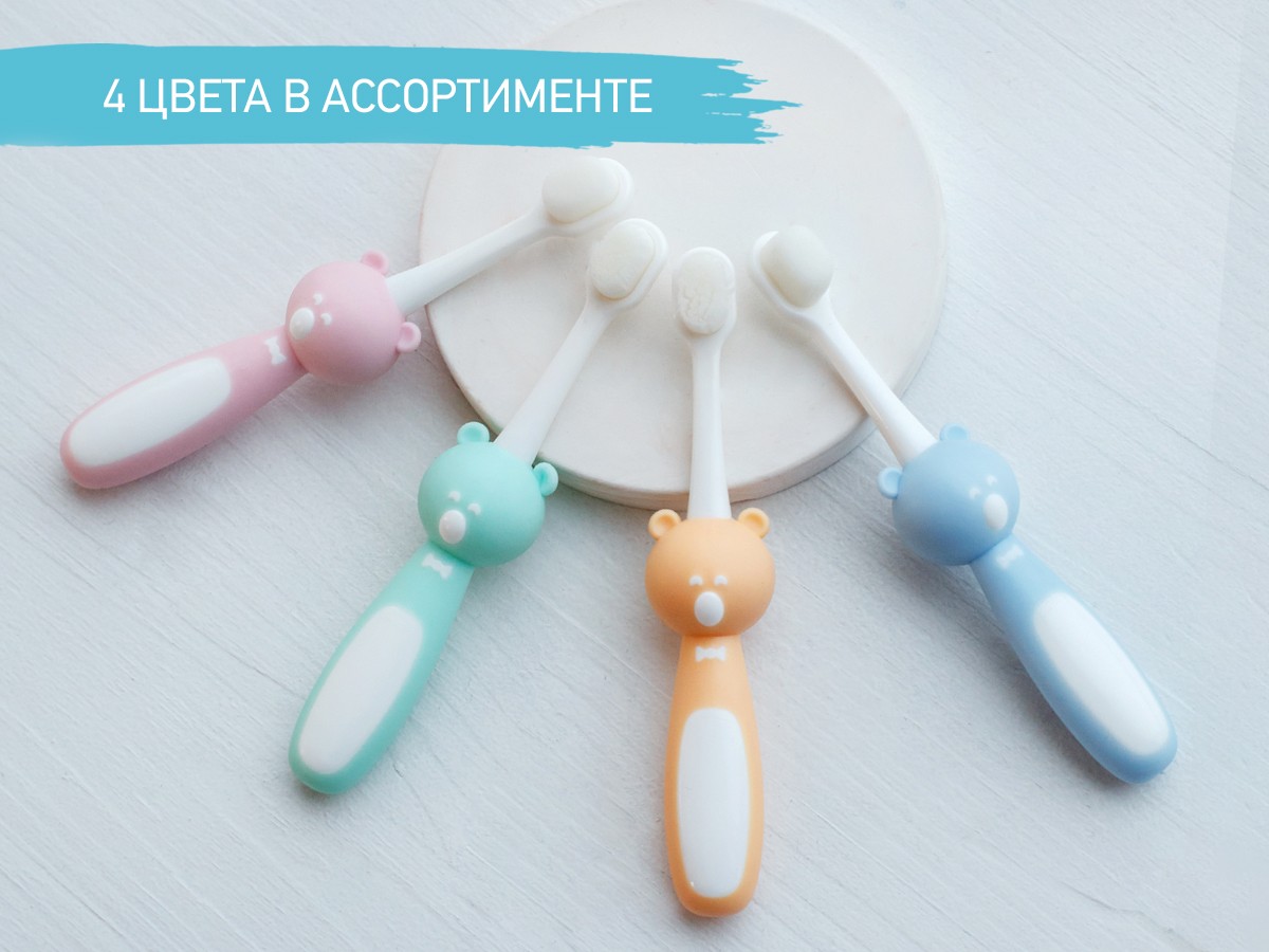 Set periute de dinti Roxy Kids Ursulet (2 buc.) Mint+Albastru (RTB-010-MB)