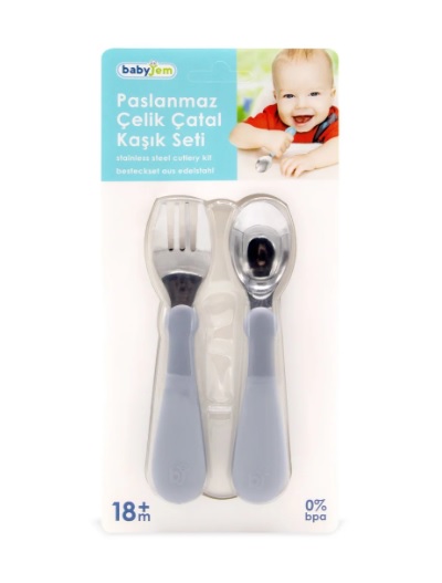 Set tacamuri din inox BabyJem Gri