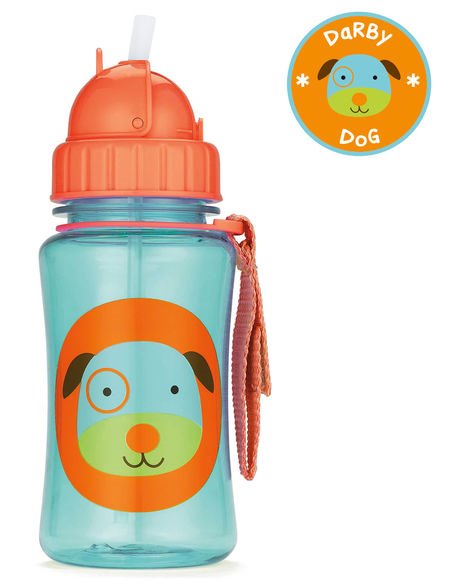 Sticluta cu pai Skip Hop Zoo Catelus