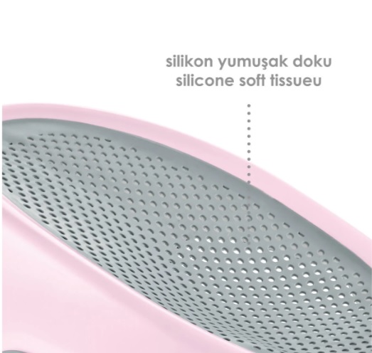 Suport pentru baie BabyJem Soft Basic Roz