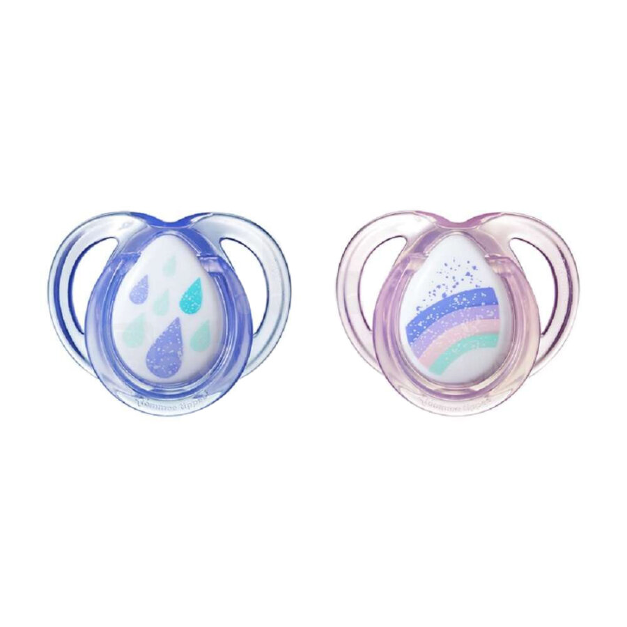 Suzete din silicon 2 buc. Tommee Tippee AnyTime 0-6 luni Roz