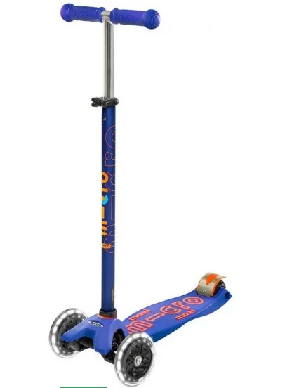 Trotineta Micro Maxi Deluxe LED Blue