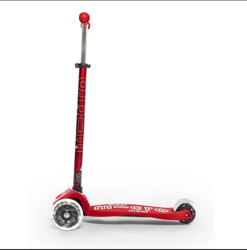 Trotineta Micro Maxi Deluxe LED Red