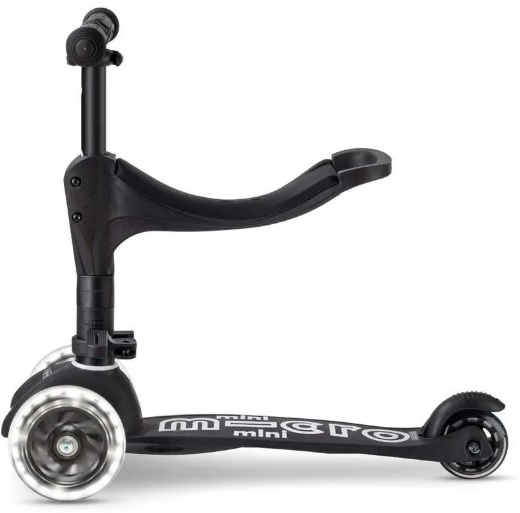 Trotineta Micro Mini 3 in 1 Deluxe ECO LED Black