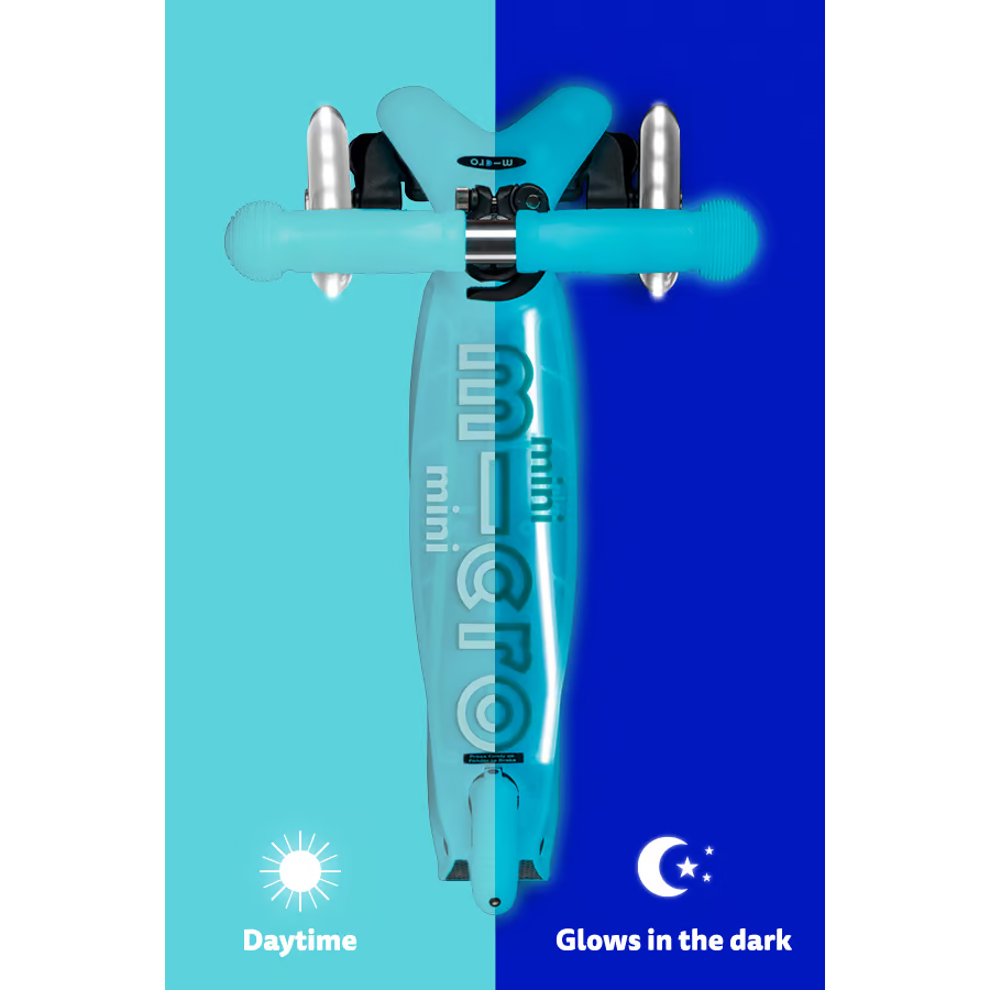 Trotineta Micro Mini Deluxe Glow LED Plus Artic Blue