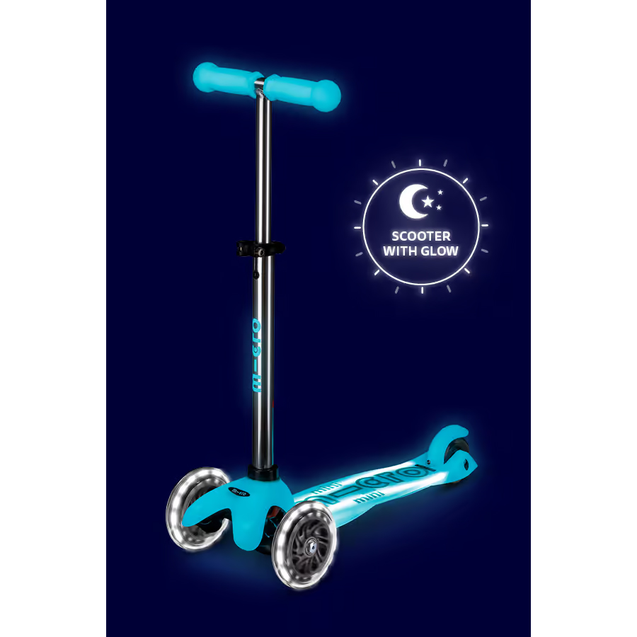 Trotineta Micro Mini Deluxe Glow LED Plus Artic Blue