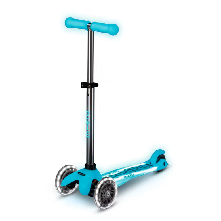Trotineta Micro Mini Deluxe Glow LED Plus Artic Blue