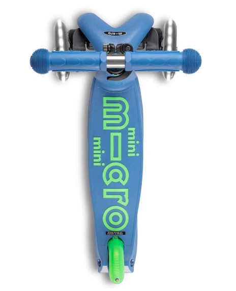 Trotineta Micro Mini Deluxe LED Crystal Blue