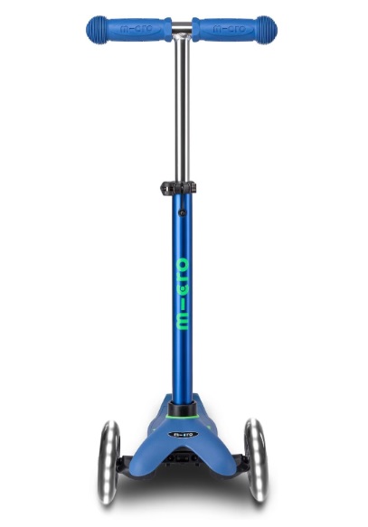 Trotineta Micro Mini Deluxe LED Crystal Blue
