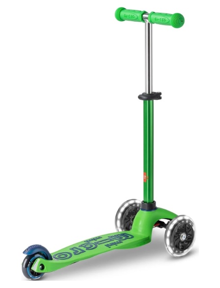 Trotineta Micro Mini Deluxe LED Green Blue