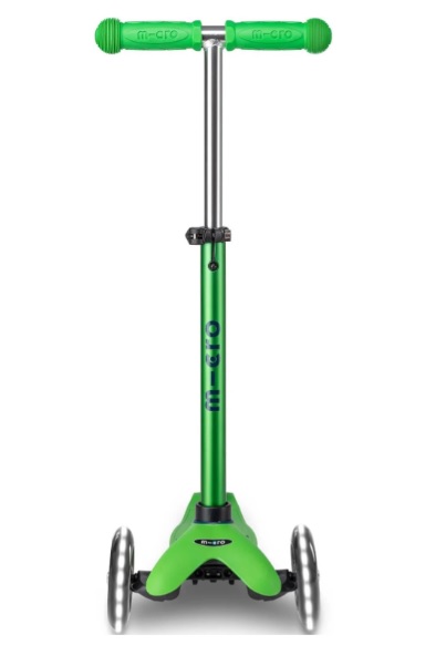 Trotineta Micro Mini Deluxe LED Green Blue