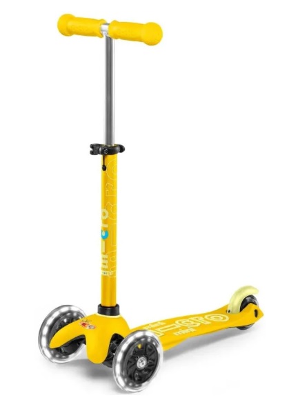 Trotineta Micro Mini Deluxe LED Yellow
