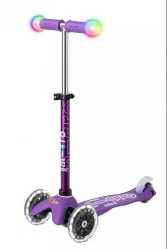 Trotineta Micro Mini Deluxe Magic LED Purple
