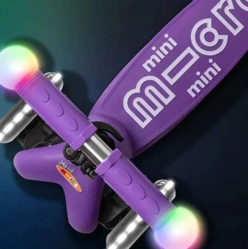 Trotineta Micro Mini Deluxe Magic LED Purple