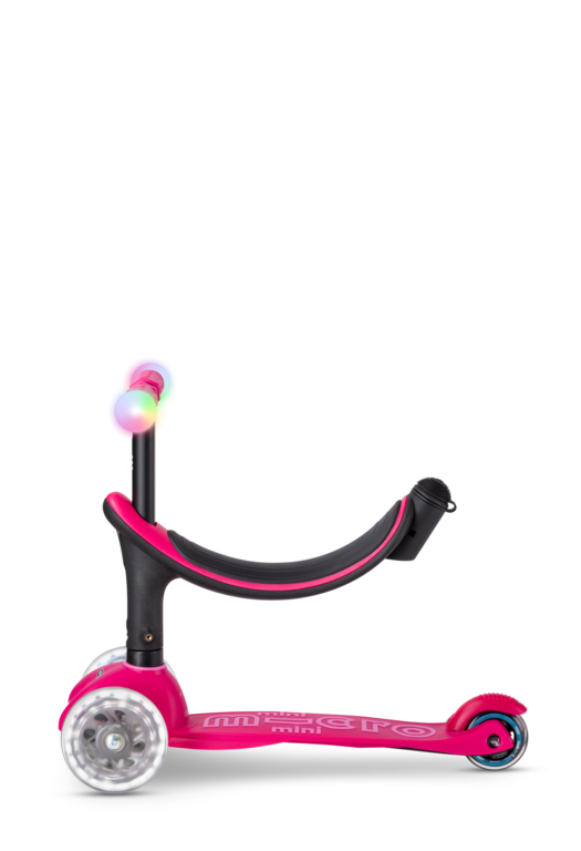 Trotineta Micro Mini2Grow Deluxe Magic LED Pink
