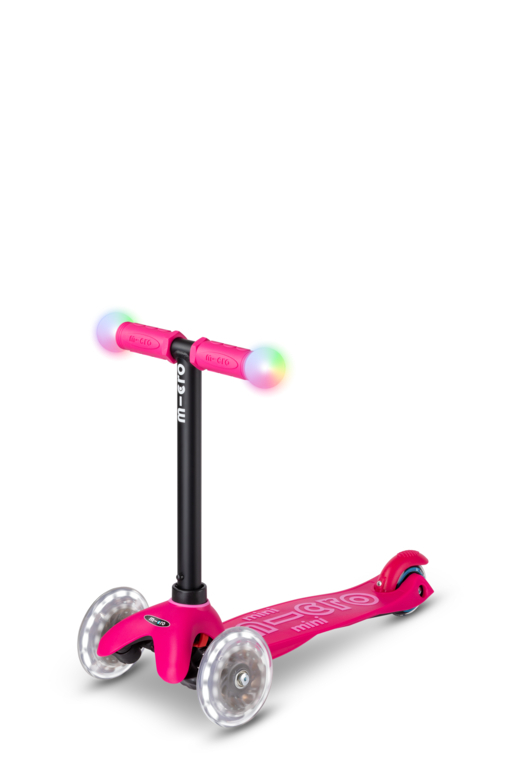 Trotineta Micro Mini2Grow Deluxe Magic LED Pink