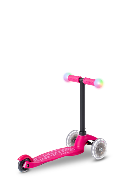 Trotineta Micro Mini2Grow Deluxe Magic LED Pink