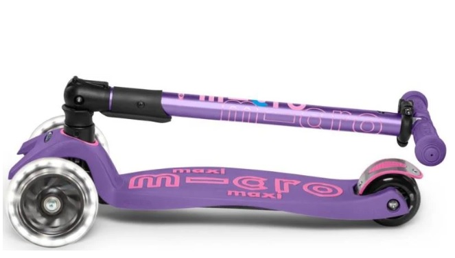 Trotineta pliabila Micro Maxi Deluxe Foldable LED Purple