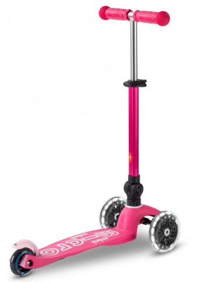 Trotineta pliabila Micro Mini Deluxe Foldable LED Pink