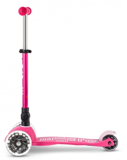 Trotineta pliabila Micro Mini Deluxe Foldable LED Pink